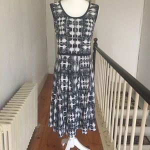 Carmen Marc Valvo Dress Blue White M